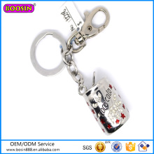 Precio de fábrica Botella Charm Silver Pendant Keychain Venta caliente